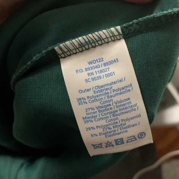 Boden long sleeve hunter green lace top size 8 - Picture 4 of 4